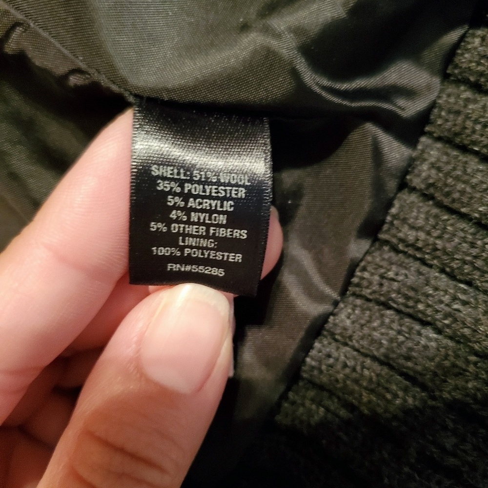 Express Wool Unisex Gray Bomber Jacket Large - image 3